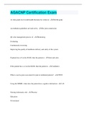 AGACNP Certification Exam &vert;  664 Questions with 100&percnt; Correct Answers &vert; Verified &vert; Latest Update &vert; 83 Pages