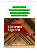 SOLUTION MANUAL First Course in Abstract Algebra A &Tab;  8th Edition by John B&period; Fraleigh &Tab;  All Chapters Full Complete