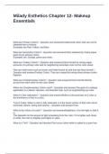 Milady Esthetics Makeup Essentials Exam Questions and Answers