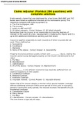 Claims Adjuster &lpar;Florida&rpar;&vert; 206 questions&vert; with complete solutions