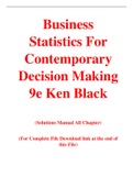 Business Statistics For Contemporary Decision Making 9e Ken Black (Solution Manual)