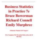 Business Statistics in Practice 7e Bruce Bowerman Richard Connell Emily Murphree (Solution Manual)