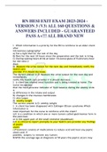 RN HESI EXIT EXAM 2023-2024 - VERSION 3 &lpar;V3&rpar; ALL 160 QUESTIONS &  ANSWERS INCLUDED - GUARANTEED  PASS A&plus;&excl;&excl;&excl; ALL BRAND NEW