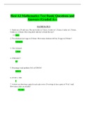 Hesi A2 Mathematics 