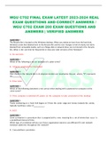 WGU C702 FINAL EXAM LATEST 2023-2024 REAL EXAM QUESTIONS AND CORRECT ANSWERS / WGU C702 EXAM 200 EXAM QUESTIONS AND ANSWERS | VERIFIED ANSWERS