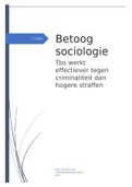 Betoog sociologie eerste jaar social work behaald met een 7 criminaliteit. 