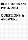 BOT1502 Exam PACK 2023