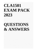 CLA1501 Exam PACK 2023