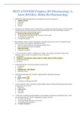 BEST ANSWERS Prophecy RN Pharmacology A&semi; latest 2023&lpar;Key&colon; Relias Rn Pharmacology