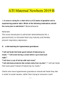 ATI RN Maternal Newborn Proctored 2019