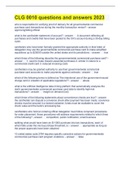 CLG 0010 questions and answers 2023