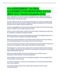 Pre-ASSESSMENT&colon; GLOBAL ECONOMICS FOR MANAGERS &lpar;UZC2&rpar;&period; WGU C211&period; Correct Answers Only&period;