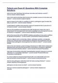 Patient care Exam -1 Questions With Complete Solutions&period;pdf