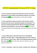 ATI RN FUNDAMENTALS 2019 EXAM PROCTORED
