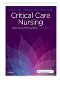 Test Bank for Critical Care Nursing&colon; Diagnosis and Management 9th Edition&lpar;Urden&comma; 2021&rpar;&comma; Chapter 1-41 &vert; Complete Guide A&plus;
