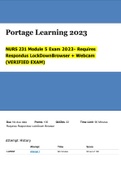 NURS 231 Module 5 Exam 2023- Requires Respondus LockDown Browser + Webcam (VERIFIED EXAM)