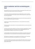 mera customer service screening pre-test 2023 with 100&percnt; correct answers