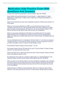  Medication Aide Practice Exam  With Questions And Correct Answers 