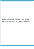 Endocrine System Case Study Advanced Pharmacology Fundamentals. Already Graded A 