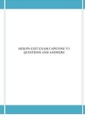 HESI PN EXIT EXAM CAPSTONE V3 QUESTIONS AND ANSWERS ALREADY GRADED A