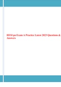 HESI pn Exam A Practice Latest 2023 Questions & Answers. 100% Correct