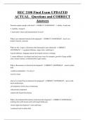 REC 2100 Final Exam UPDATED ACTUAL Questions and CORRECT  Answers
