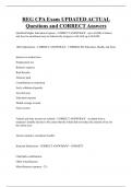 REG CPA Exam UPDATED ACTUAL  Questions and CORRECT Answers