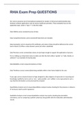 RHIA Exam Prep Questions & Answers 2023 &lpar;100&percnt; COMPLETE&rpar;