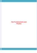 Hesi Fundamentals exam Practice Questions & Answers Graded A_