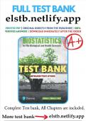 Test bank for biostatistics for the biological and health sciences 2nd edition triola full chapter 2024-2025