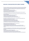 HESI LEVEL 1 EXAM QUESTIONS WITH CORRECT ANSWERS 