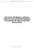 Test Bank Medical Surgical Nursing,Concepts for Interprofessional Collaborative Care 9th Edition by IGNATAVATIUS.