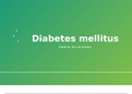 Ziektebeeld diabetes mellitus 