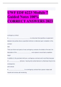 UWF EDF 6223 Module 7  Guided Notes 100&percnt;  CORRECT ANSWERS 2023