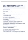 ASCP Molecular Biology Certification Exam with complete solutions 