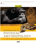 COMPLETE - Elaborated Test Bank for Introduction to Physical Anthropology 15Ed&period; by Robert Jurmain&comma; Lynn Kilgore&comma; Wenda Trevathan&comma; Russell L&period; Ciochon & Eric Bartelink&period;ALL Chapters1-17&lpar;289 pages&rpar; included and updated  for 2023