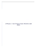 AP Physics 1 - Unit 2 Progress Check: MCQ Part B (2023)
