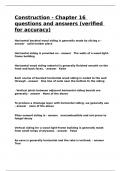 Construction - Chapter 16 questions and answers &lpar;verified for accuracy&rpar;&period;