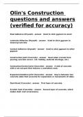 Olin-s Construction questions and answers &lpar;verified for accuracy&rpar;