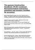 The gypsum Construction Handbook &lpar;TN BC Combined Res Comm Indust Contractor&rpar; questions and answers
