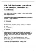 MA Soil Evaluator questions and answers &lpar;verified for accuracy&rpar;&period;