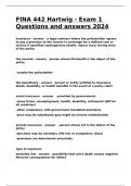 FINA 442 Hartwig - Exam 1 Questions and answers 2024&period;