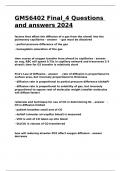 GMS6402 Final&lowbar;4 Questions and answers 2024