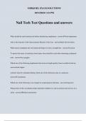 Nail Tech Test Questions and answers