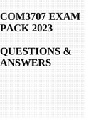 COM3707 EXAM PACK 2023