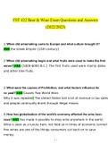 FST 422 Beer & Wine Exam Questions and Answers 