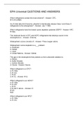EPA Universal QUSTIONS AND ANSWERS
