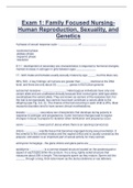 Exam 1&colon; Family Focused NursingHuman Reproduction&comma; Sexuality&comma; and  Genetics
