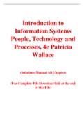 Introduction to Information Systems People, Technology and Processes, 4e Patricia Wallace (Solution Manual)