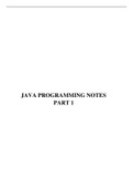 JAVA programming notes 